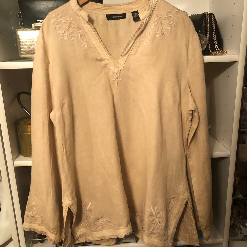 Ladies 100% linen suit